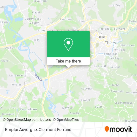 Emploi Auvergne map