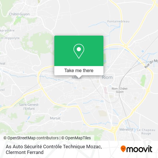 As Auto Sécurité Contrôle Technique Mozac map