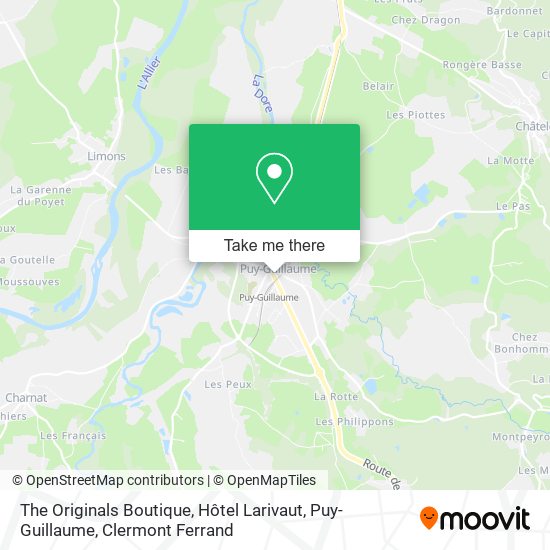 The Originals Boutique, Hôtel Larivaut, Puy-Guillaume map