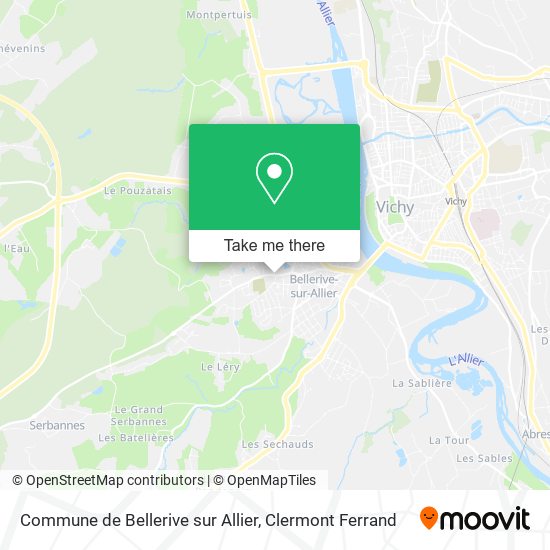 Mapa Commune de Bellerive sur Allier