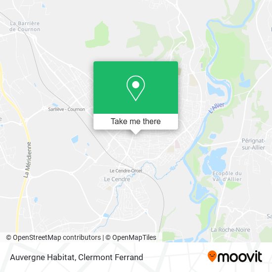 Auvergne Habitat map