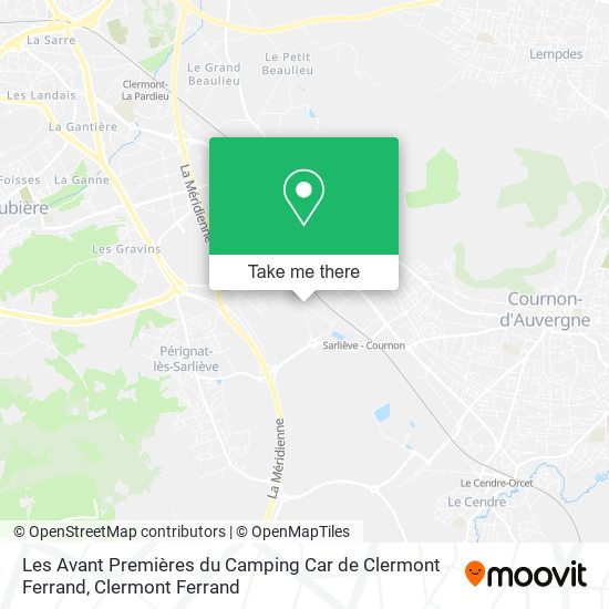 Les Avant Premières du Camping Car de Clermont Ferrand map