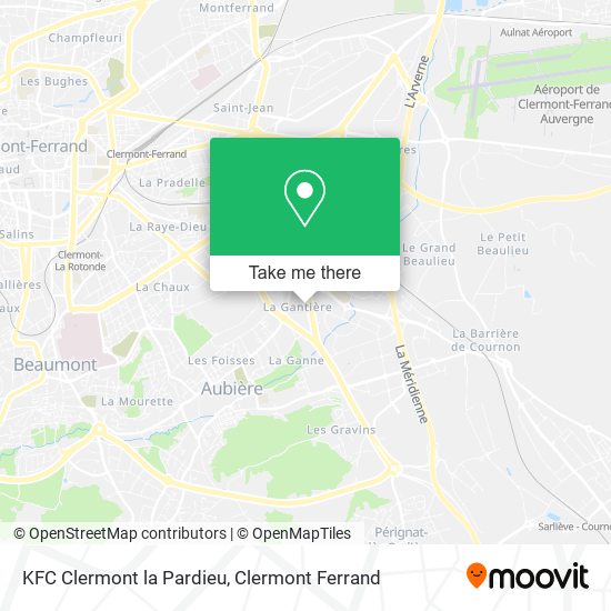 KFC Clermont la Pardieu map