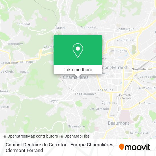 Mapa Cabinet Dentaire du Carrefour Europe Chamalières