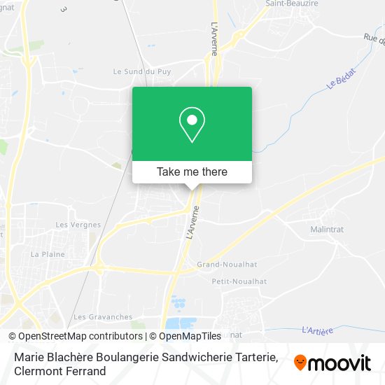 Mapa Marie Blachère Boulangerie Sandwicherie Tarterie