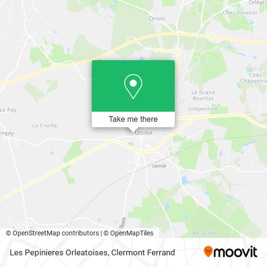 Les Pepinieres Orleatoises map