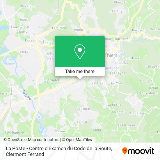 La Poste - Centre d'Examen du Code de la Route map