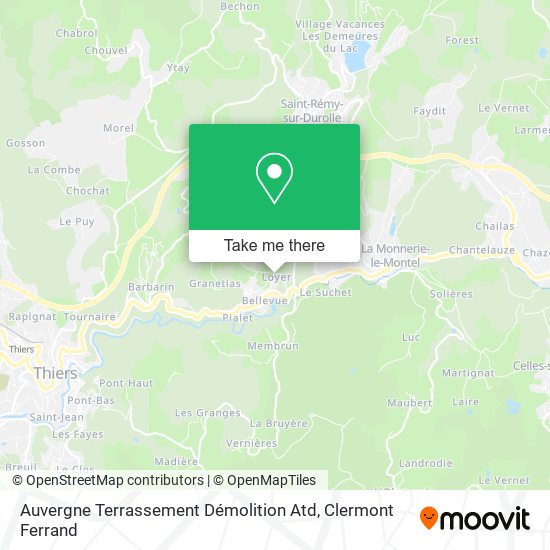 Auvergne Terrassement Démolition Atd map