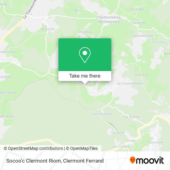 Socoo'c Clermont Riom map