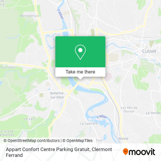 Mapa Appart Confort Centre Parking Gratuit