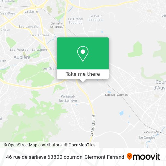 46 rue de sarlieve 63800 cournon map