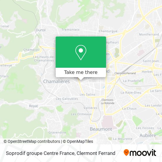 Soprodif groupe Centre France map