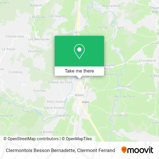 Clermontois Besson Bernadette map