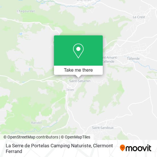La Serre de Portelas Camping Naturiste map