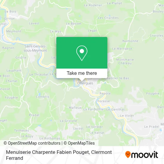Menuiserie Charpente Fabien Pouget map
