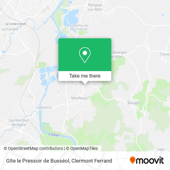 Gîte le Pressoir de Busséol map