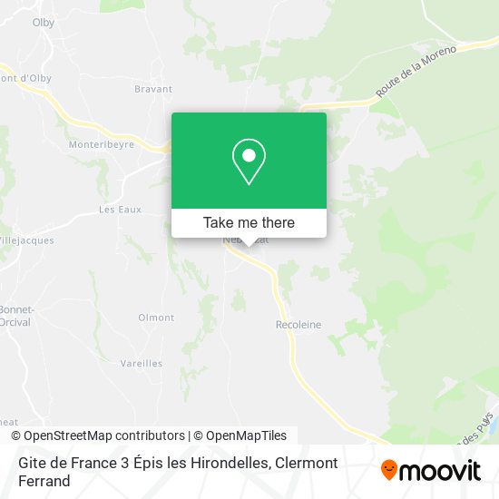 Gite de France 3 Épis les Hirondelles map