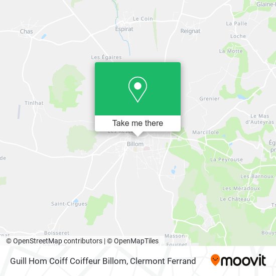 Guill Hom Coiff Coiffeur Billom map
