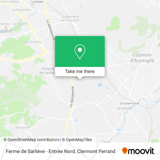 Ferme de Sarliève - Entrée Nord map