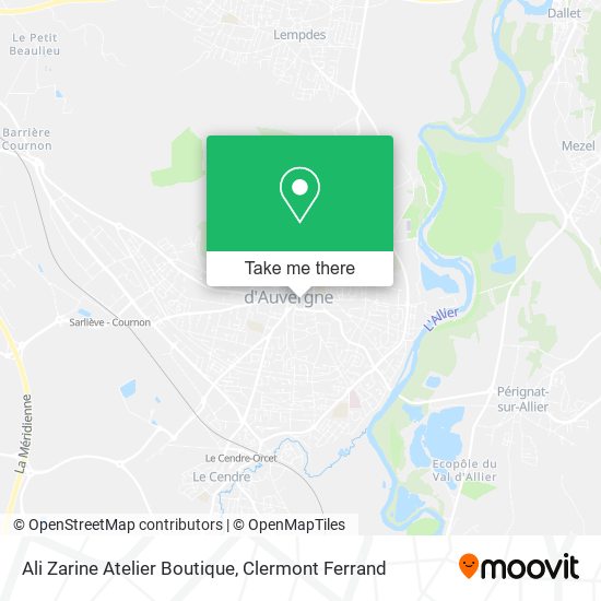 Ali Zarine Atelier Boutique map