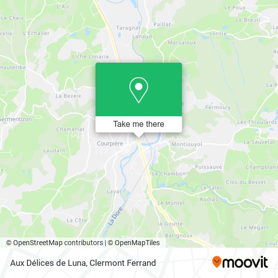 Aux Délices de Luna map