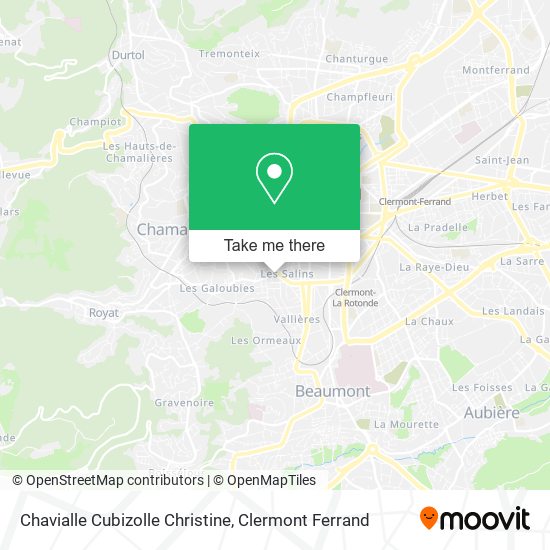 Mapa Chavialle Cubizolle Christine