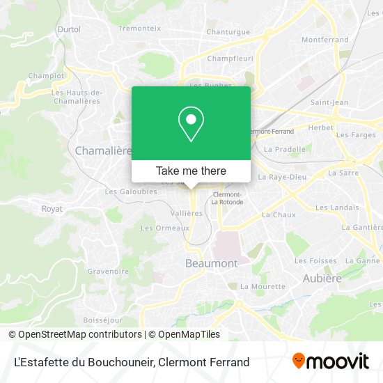 L'Estafette du Bouchouneir map