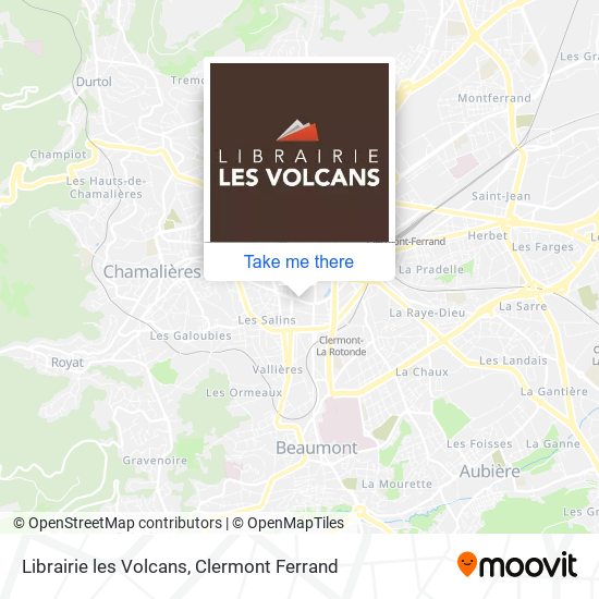 Librairie les Volcans map