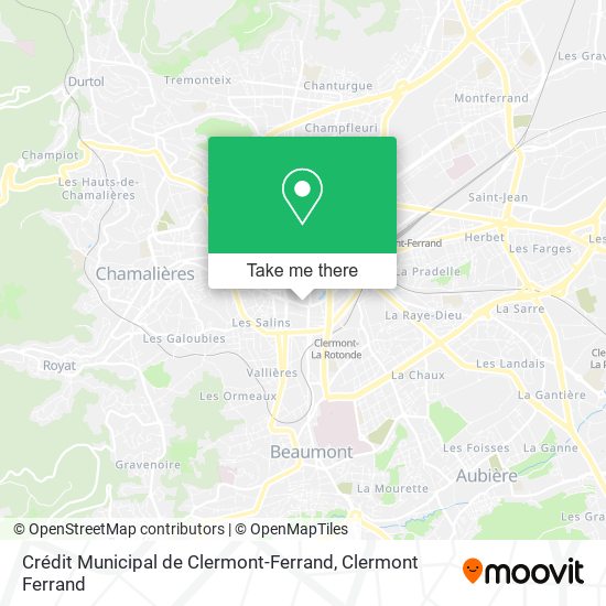 Mapa Crédit Municipal de Clermont-Ferrand