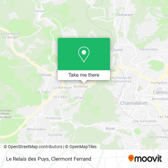Le Relais des Puys map