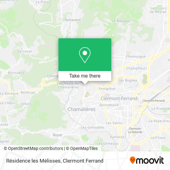 Résidence les Mélisses map
