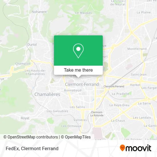 FedEx map