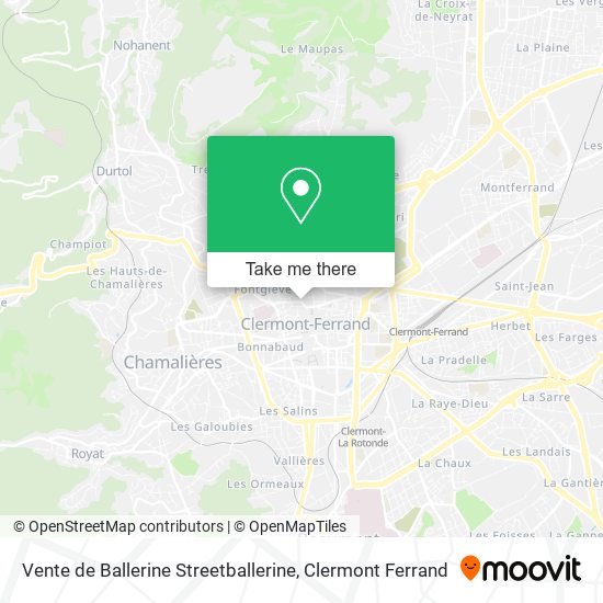 Vente de Ballerine Streetballerine map