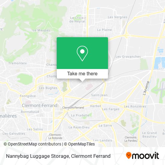 Nannybag Luggage Storage map