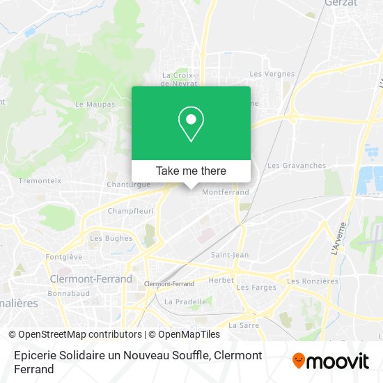 Epicerie Solidaire un Nouveau Souffle map