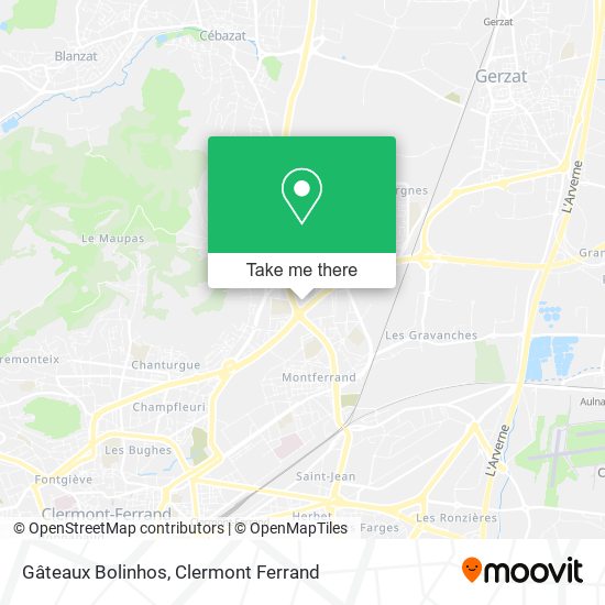 Gâteaux Bolinhos map