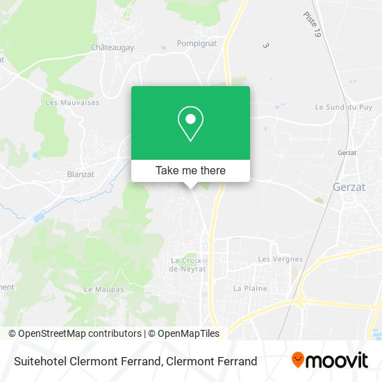 Suitehotel Clermont Ferrand map