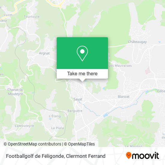 Mapa Footballgolf de Féligonde