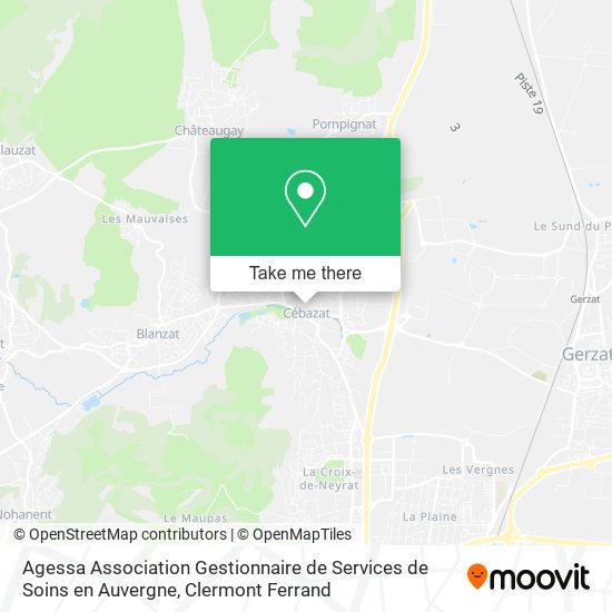 Agessa Association Gestionnaire de Services de Soins en Auvergne map