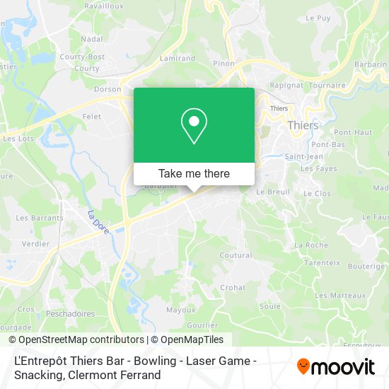 L'Entrepôt Thiers Bar - Bowling - Laser Game - Snacking map