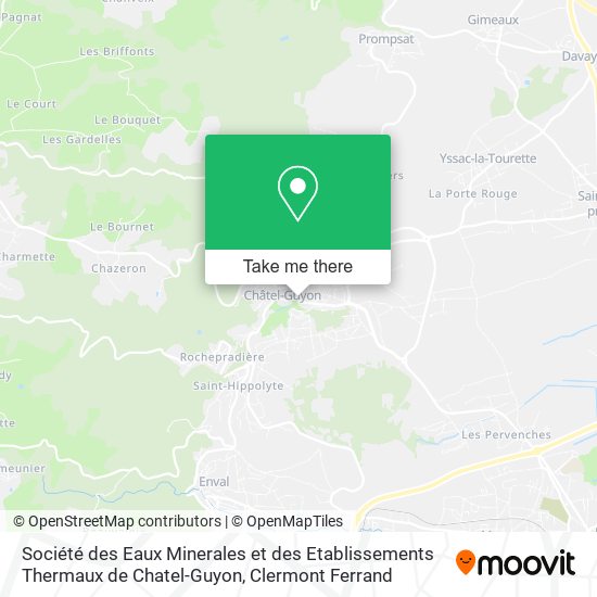 Société des Eaux Minerales et des Etablissements Thermaux de Chatel-Guyon map
