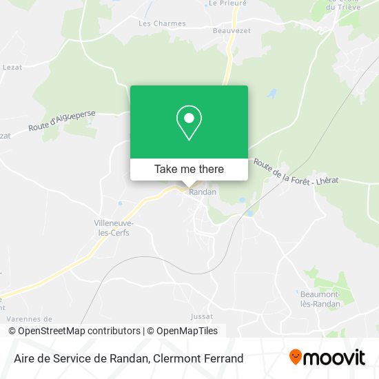 Aire de Service de Randan map