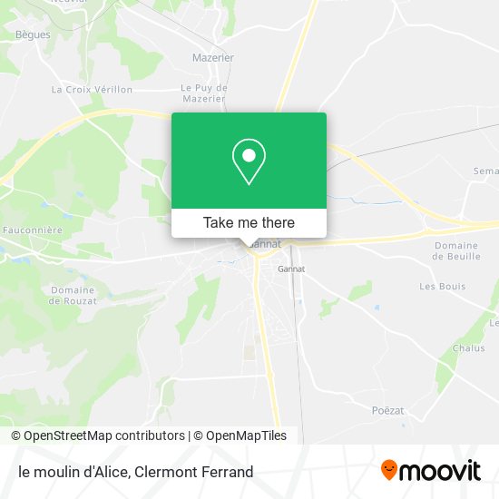 le moulin d'Alice map