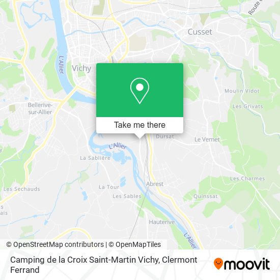 Camping de la Croix Saint-Martin Vichy map