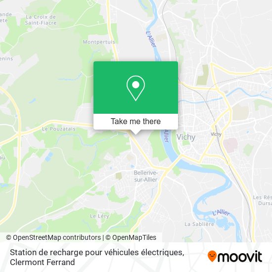 Station de recharge pour véhicules électriques map