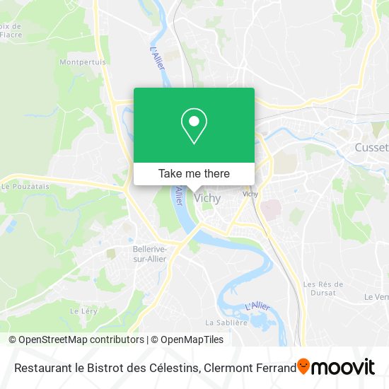 Restaurant le Bistrot des Célestins map