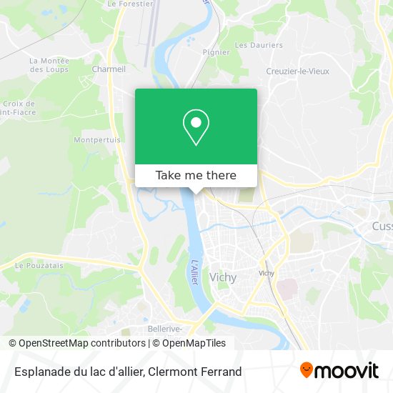 Esplanade du lac d'allier map
