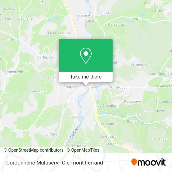 Cordonnerie Multiservi map