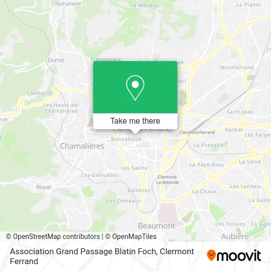 Association Grand Passage Blatin Foch map