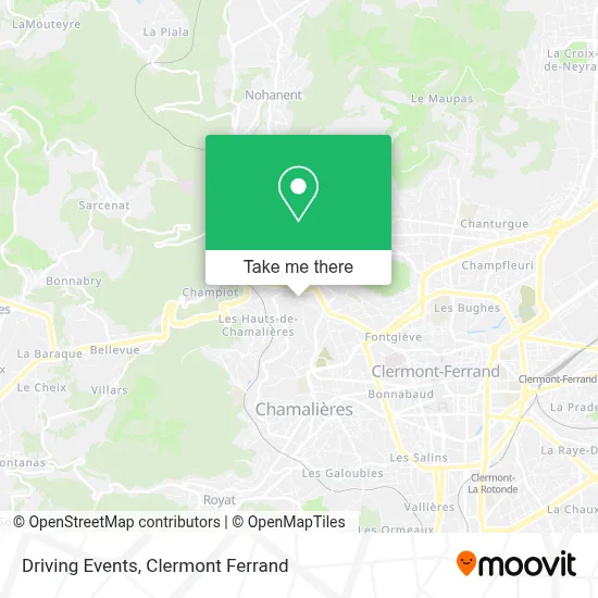 Driving Events map